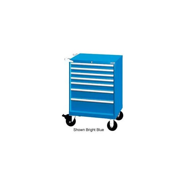 Lista International Lista 28-1/4"W Mobile Cabinet, 7 Drawers, 72 Compart - Classic Blue, Master Keyed XSST0750-0701MCBMA - main